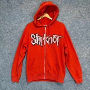 SlipKnot Hoodie Sweatshirt Adult Medium Music Heavy Metal Graphic Fleece Zip